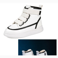 Unisex White Quality High Top Sneakers