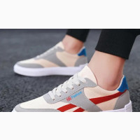 Unique Sneakers With Red Stripe