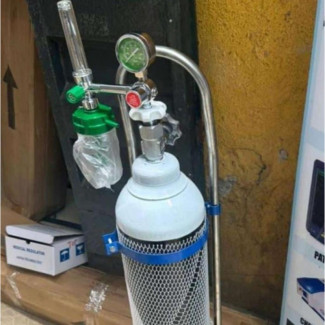 Complete Oxygen Set with Regulator and Trolley - Brand New