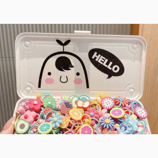 Children Girls Hair Band Carton Color Hair Ties Rubber Bands
