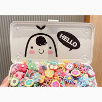 Children Girls Hair Band Carton Color Hair Ties Rubber Bands