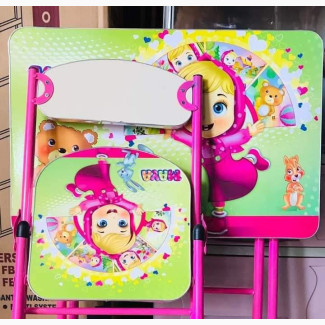 Kids Foldable Study/Dinning Table And Chair Set