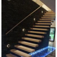 Luxury Steel Staircase with Running Light Construction