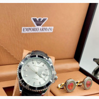 Emperior Armani Leather Wristwatch - Brand New