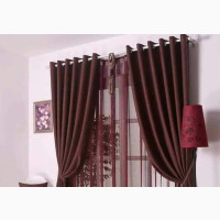 Home Interiors Darkred Sateen Curtains
