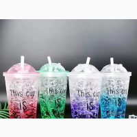 Wagon Glass Water Cup Double Layer