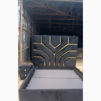Luxury Gold Black Designer Bed
