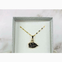 Black Flower Necklace Earring