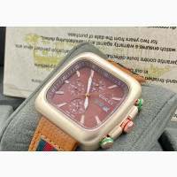 Gucci Leather Chronograph Wristwatch