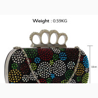 Ladies Knuckle Rings Evening Clutch Bag
