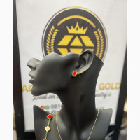 Stylish Cross Necklace, Earrings, and Bracelet Set