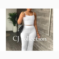 Stylish 2pcs Palazzo and Crop Top Set - Brand New