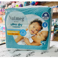 Nutmeg Ultra Dry Nappies Size 5 - 40 Nappies