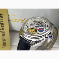 Cartier Mechanical Leather Watch for Men - High Quality
