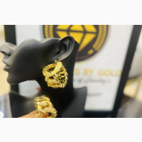 Gold Plated Round Earring