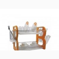 Wooden Dish Rack Two Step 22plates