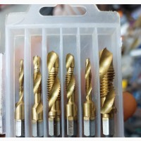 Combination Drill and Tap Bit Set, Metric Spiral Tapping Tool