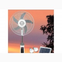 Duravolt 16inches Rechargeable Standing Fan+Solar Panel+Bulb