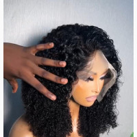 80% Human Hair Full Frontal Pixie Curl