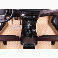 Quality PU Leather Fully Surrounded Customize Floor Mat