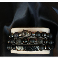 Black Bracelet/Bead for Men
