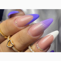 Stylish Reusable Stoned Press on Nails - 24 Pcs