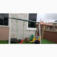 Children#039;s Swing and Troline Playset