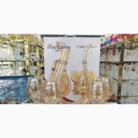 Unique Decanter and Wine Glasses