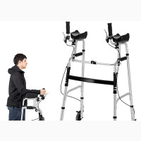 Portable Foldable Standard Walker With Wheels
