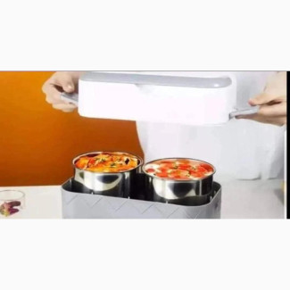 Stainless Steel Electric Lunch Box - Food Grade Safe Material