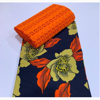 Ankara and Dry Lace Combo - High-Quality Fabrics