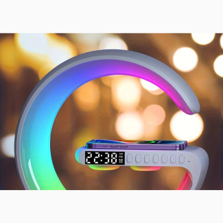 Smart Light Sound Machine With Wireless Charger and Clock