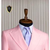 Pink Double Breasted Suit