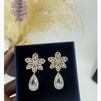 Gorgeous Silver Zirconia Earrings for Weddings and Parties