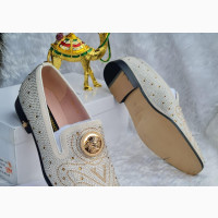 Versace White Stones Shoes - Classic Men#039;s Fashion