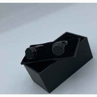 Unique Steel Black Mismatch Cufflinks
