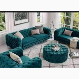 Big 7 Seater Sofas Fabric Chair and Center Table