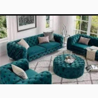 Big 7 Seater Sofas Fabric Chair and Center Table