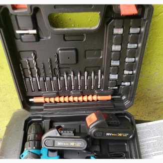 36V Cordless Drill Set 2 Batteries