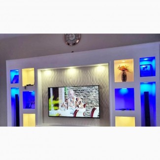 TV Wall False Design - Wallpaper, 3D Panel