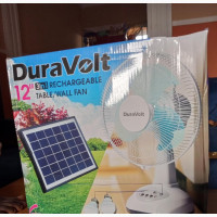 Durable Duravolt Rechargeable Solar Fan