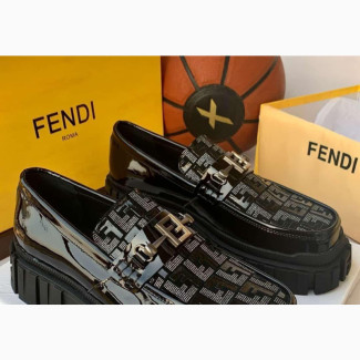Trendy Fendi Wet Leather Men#039;s Shoes
