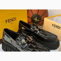 Trendy Fendi Wet Leather Men#039;s Shoes