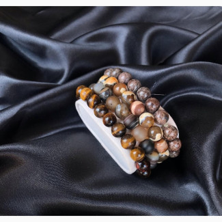 Brown Shades 4-Stack Bracelet for Men