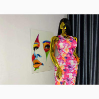 Body Con Floral Slitted Gown