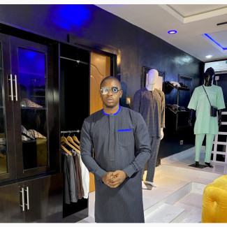 Navy Blue Kaftan