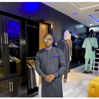 Navy Blue Kaftan