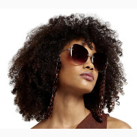 River Island Brown Oversized Chain Link Women#039;s Sunglasses