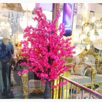 Imported Artificial Flower with Pot - Red and White Options Available