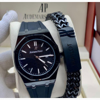 AUDEMARS Piguet Royal Oak With Silicone Strap- Black White